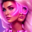 Placeholder: cyberpink, head, woman, portrai, tron