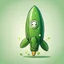 Placeholder: green rocket cartoon stylized