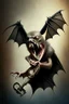 Placeholder: flying bat holding a key in mouth