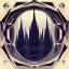 Placeholder: UFO over neogothic city