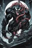Placeholder: Venom mix with machine in solo leveling shadow artstyle, cyberpunk them, intricate details, highly detailed, high details, detailed portrait, masterpiece,ultra detailed,best quality
