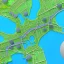 Placeholder: a 3d partially transparent map with roads and highways, and colored pins with round tops positioned throughout the map, highly detailed, intricate design, smooth, realistic render