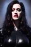 Placeholder: painting of kat dennings as evil queen in black leather pants, , leather, angry, stern look, volumetric lighting, particales,highly detailed,cinematic, deep colours,8, highly detailed, digital painting, artstation, concept art, smooth, sharp focus,