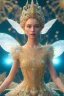 Placeholder: A portrait of a crystalline faery, smile, mythical,fantasy , magnificent, majestic, highly intricate, Realistic photography, incredibly detailed, ultra high resolution, 8k, complex 3d render, cinema 4d