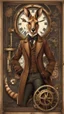 Placeholder: Kangaroo Steampunk cómic art calidad ultra maximalista full body