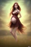 Placeholder: girl, cute, beautiful, pregnant, sundress, long hair, brown hair, brown eyes, wedding ring