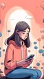 Placeholder: A girl contemplates whether to follow someone on social media, realizing that their paths may never intersect again if she doesn't take the leap, and silently wishes them the best.