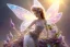 Placeholder: one very little beautiful fairy on one big crystal subtle flower in a galactic ambiance, transparent petals, delicate colors, in the foreground, full of details, smooth, bright sunshine，soft light atmosphere, light effect，vaporwave colorful, concept art, smooth, extremely sharp detail, finely tuned detail, ultra high definition, 8 k, unreal engine 5, ultra sharp focus