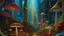 Placeholder: A surreal, digitally enhanced mixed media piece showcasing a mystical forest during a rainstorm. Towering trees are adorned with floating, glowing orbs, while peculiar, rainbow-colored mushrooms populate the forest floor. A gentle, otherworldly rain falls, and strange creatures can be seen peeking out from behind the foliage. The overall atmosphere is whimsical and enchanting, inviting the viewer to step into this fantastical world.