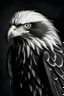 Placeholder: American eagle black and gray feathers uncovered head
