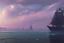 Placeholder: Cloudy day, distant city, ships, epic