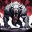 Placeholder: [illustration for wii No More Heroes style with thick lines] The beast lets out a bone-chilling roar that echoes through the chamber, causing the very stones to tremble. Its body is a grotesque amalgamation of flesh and bone, twisted and deformed by some unspeakable evil.