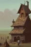 Placeholder: village inspired by Shaun Tan's and Hieronymus Bosch work