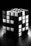 Placeholder: Design a virtual Rubik's Cube with a color scheme limited to black and white, mimicking the classic chessboard pattern. Create six faces, each representing alternating dark and light squares, similar to a chessboard. Strive for a visually appealing and coherent design, incorporating only black and white colors. Consider how the chessboard-inspired aesthetics can provide a unique challenge and visual interest to the solving experience.