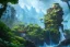 Placeholder: Art by Dylan cole and Eddie mendoza, Avatar concept art, pandora, hovering island with waterfall, magnificent landscape, ultra-wide angle, ultra realistic, digital painting, 8 k uhd, dynamic lighting, beautiful, sharp focus, ultra detailed, concept art