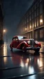 Placeholder: SS Cars SS100 (1936–1940),rain,reflections,4k,raytracing,night,driving,1940s london background