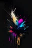 Placeholder: abstract painting, watercolor, full color, black background, 8k resolution, splashed, varied brushstrokes