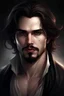 Placeholder: Young handsome vampire with goatee and brown hair fantasy art