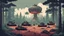 Placeholder: war scene, tanks, soldiers, bombs, and guns, in the middle of forest, grimy, - retro pixel art style,