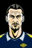 Placeholder: Zlatan Ibrahimovic Swedish football player ,cartoon 2d