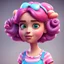 Placeholder: candy girl teenager, stylized 3d. pixar