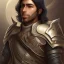 Placeholder: D&D character, male, long black hair, dark tan skin, artificer, holding gun, light armor, silver armor