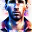 Placeholder: Messi face,watercolor illustration by <agnes cecile> style <Yoji Shinkawa>,