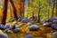 Placeholder: Rocks, trees, friedrick eckenfelder impressionism painting