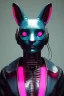 Placeholder: Medium Close Up Portrait, Front image. cyberpunk, rabbit mask, Latin woman, pink short hair. latex, glossy suit. Pink, black, blue, color. Retro futuristic style. Color background, photo studio. Avatar image, highly detailed, concept art, smooth, unreal engine 5, god rays, ray tracing, RTX, lumen lighting, ultra detail, volumetric lighting, 3d, finely drawn, high definition, high resolution.