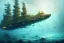 Placeholder: submarine forest landscape shipwreck diver wale