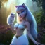 Placeholder: Cute beautiful princess cat girl in a fantasy world; shining eyes, magical world, extremely detailed long fur, high quality picture, beautiful full volumetric lighting, cinematic shimmering illumination, brilliant coloring, smooth, sharp focus, crispy quality, vray; Pixar, Disney, Artstation; HD, HDR, SF, CGSociety, 16k, photorealistic, unreal engine