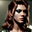 Placeholder: Actress, Katheryn Winnick, woman, latex, cyber punk, army, bamboo, blood, portrait, studio photo, unreal engine 5, soft color, 16 bit, god lights, ray tracing, RTX, lumen lighting, ultra deatail, volumetric lighting, 3d, finely drawn, hd, neon.