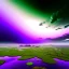 Placeholder: a texture of a beautiful clear sky violently exploding and raining dirty and grey hues of purple, green, and brown that muddy the sky, surreal, dreamlike