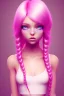 Placeholder: girl, cute, beautiful, pink hair, praying