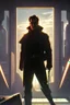 Placeholder: Best quality, masterpiece, ultra high definition,Futuristic, cyberpunk, Friedrich Nietzsche,Comic style