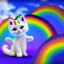 Placeholder: Cute kitten riding a unicorn on a rainbow unreal engine 4K