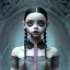 Placeholder: Jenna ortega wednesday addams gotik makyaj saç orgü mdjrny-v4 style