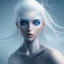 Placeholder: femme,cheveux blanche,yeux bleus,peau bleau,combinaison spatiale,