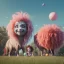 Placeholder: Ultra realistic circus scene. Sweet big hair monster. Child’s playing, smile, happy, color bubbles, smooth color, waist up view, Wes Anderson style, dark ambient, highly detailed, concept art, unreal engine 5, god rays, ray tracing, RTX, lumen lighting, ultra detail, volumetric lighting, 3d, finely drawn, high definition, high resolution.