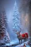 Placeholder: Santa, reindeer, waterfall, white fire, red green blue, high definition, ultra 8 k, liquid lighting, fire, rain, realistic