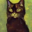 Placeholder: Portrait of a cat by Van Gogh