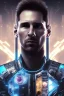 Placeholder: lionel Messi face style cyberpunk