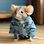 Placeholder: A mouse wearing a jean jacket