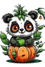 Placeholder: /imagine prompt realistic cute cartoon cactus jack, Halloween, panda disney style with black outline