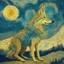 Placeholder: a wolf in van gogh style