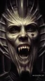 Placeholder: The mummy laying in his death chamber Howling in giger style