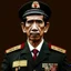 Placeholder: Joko Widodo The president of Republic Indonesia in militiary bloodpunk style