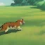 Placeholder: small Full Tiger running raning jungle