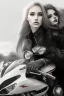 Placeholder: 2 girl with motorcycle