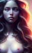 Placeholder: porno model , cute, beautiful, long hair, wavy hair, curly hair، black eyes, head and shoulders portrait, cinematic, 8k, resolution concept art portrait by Greg Rutkowski, Artgerm, WLOP, Alphonse Mucha dynamic lighting hyperdetailed intricately detailed